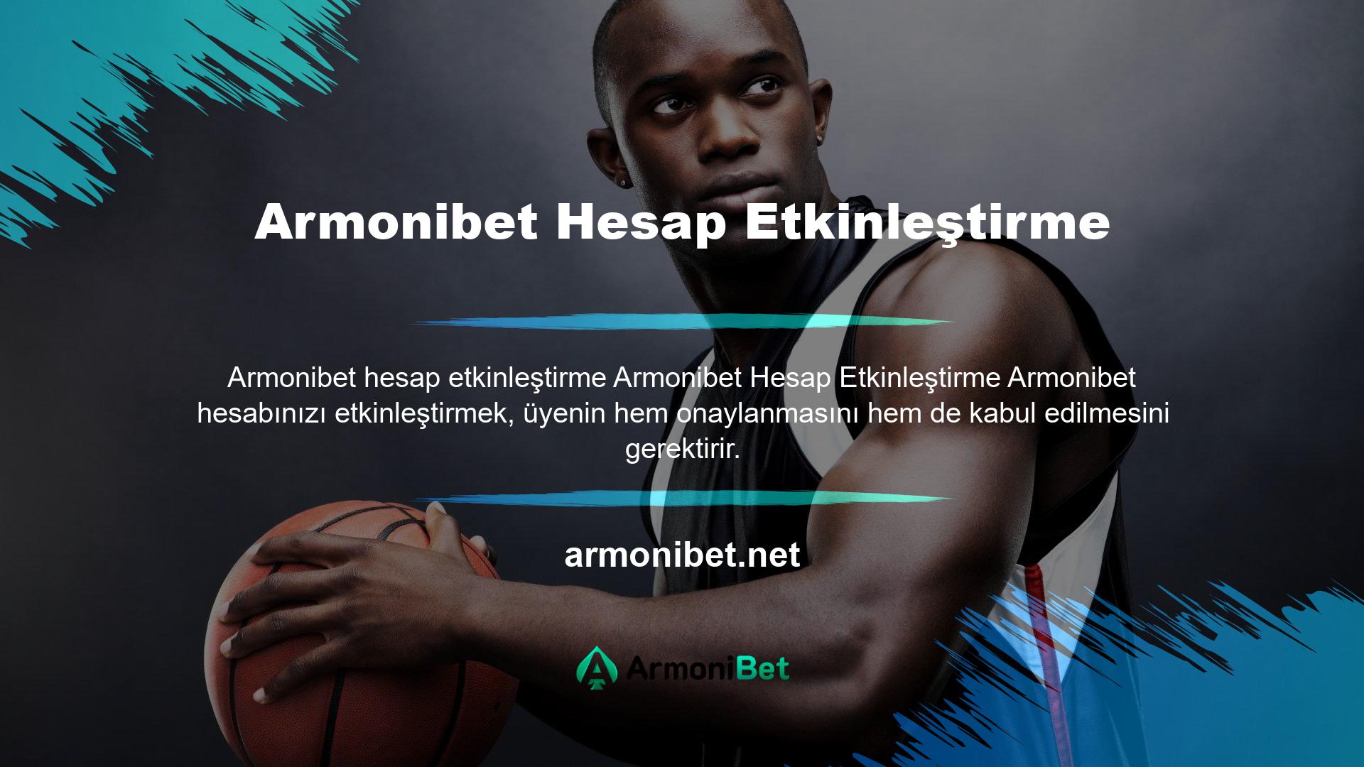 Armonibet hesabınızı etkinleştirmek için fazla zaman almaz ve aşağıdaki gibi gelir: Armonibet hesabınıza yetki vermek için önce kayıt bölümüne gidin ve istenen tüm bilgileri tam olarak ve doğru bir şekilde doldurun